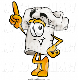 Food Clip Art of a Cheerful Chefs Hat Mascot Cartoon Character ...