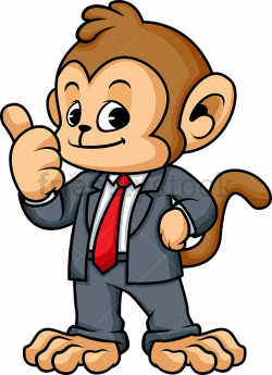 Monkey In Suit | p | Vector clipart, Cartoon, Clip art