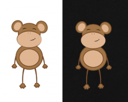 Super Cute Little Monkey Character ClipArt - FREE by CutePaperStudio