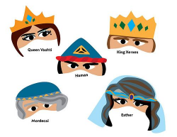 characters from the story of Esther | Printable masks, Queen esther ...