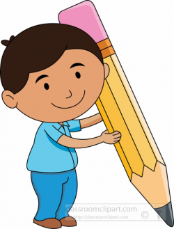 School Clipart - student-character-holding-big-pencil-clipart ...