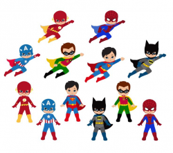 Girl Superhero Clip Art / Little Girls Superheroes / Supergirls ...
