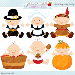 Thanksgiving Baby Cute Digital Clipart Commercial Use OK