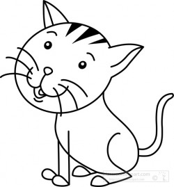 Cat Line Drawing Clip Art at GetDrawings.com | Free for personal use ...