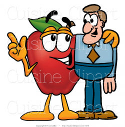 Cuisine Clipart of a Friendly Red Apple Character Mascot Talking ...