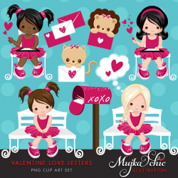 Valentine Clipart with cute valentine characters, valentine baby ...