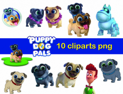 10 Puppy dog pals character Clipart printable PNG Digital