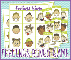 Free Printable Bingo Game about Feelings. Perfect for preschool ...