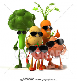 Clipart - Food character - vegetable. Stock Illustration gg63662486 ...