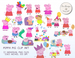 22x Peppa Pig Clipart Printable Images - Peppa Pig Birthday ...