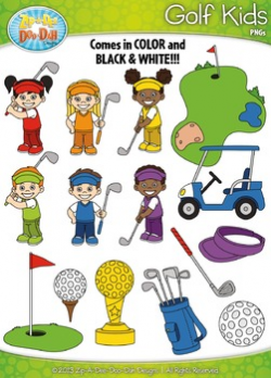 Golf Sports Kid Characters Clipart {Zip-A-Dee-Doo-Dah Designs} | TpT
