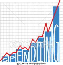 Vector Art - Government big spending deficit chart. Clipart Drawing ...