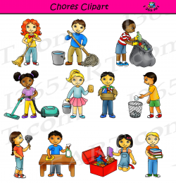 Chores #Clipart – #Classroom #Cleaning Kids #digital #download ...