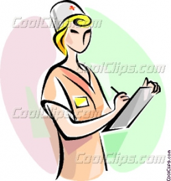 Nurse with clipboard Vector Clip art
