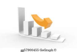 Clip Art - Chart with downward trend. Stock Illustration gg79062273 ...