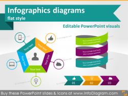 Useful 54 Diagrams & 21 Flat Icons for Infographics
