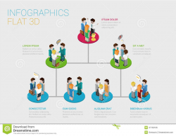 flat-d-isometric-web-infographic-organization-chart-concept-company ...