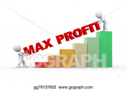 Clipart - 3d people with text max profit. Stock Illustration ...