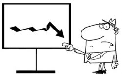 Sales Clipart Image - Boss Angry Because of Lousy Sales Chart