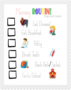 Template School Chore chart Clip art - Morning Routine png download ...