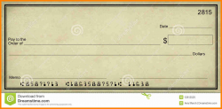 Blank Cheque Template Blue Check Psd Template Psdgraphics