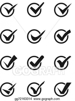 EPS Vector - Check mark icons. Stock Clipart Illustration ...