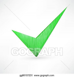 EPS Vector - Green checkmark. Stock Clipart Illustration ...