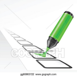 Vector Clipart - Green marker with check mark . Vector Illustration ...