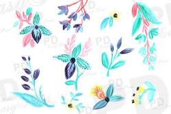 Check out Hand Painted Mint Orchid Clipart by pdeasyprint on ...