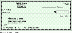 Personal Check Clipart - Letters