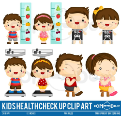 Kids Health Check up - Clipart Commercial Use Vector Graphic Digital ...