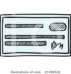 Bank Check Clipart #1388542 - Illustration by Vector Tradition SM