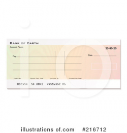 Bank Check Clipart #216712 - Illustration by michaeltravers