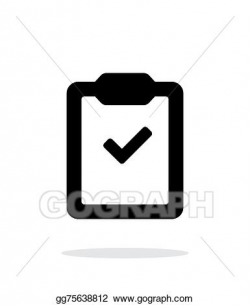 Vector Illustration - Check clipboard simple icon on white ...
