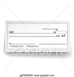 Vector Clipart - Template of blank banking check. Vector ...