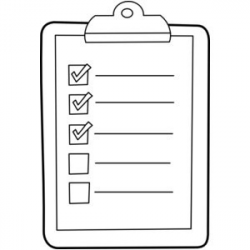 Checklist Clipart Black And White - Letters
