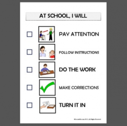School work completion checklist