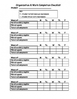 Student Work Completion Checklist Teaching Resources | Teachers Pay ...