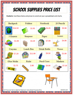 School Supplies Price List | The Tech Classroom | Pinterest | School ...