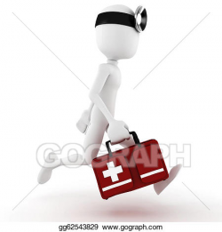 Drawing - 3d man doctor , on white background. Clipart Drawing ...