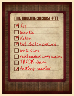 Doctor Who Time Traveling Checklists! - The Nerdy Bird The Nerdy Bird