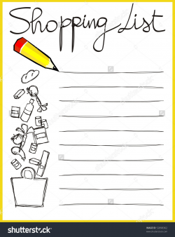 Grocery Shopping List Clipart | World of Example