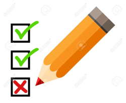 Checklist and pencil. Checking off tasks. White background | Clipart ...