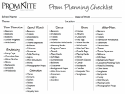 Plan Your Prom: Committee Responsibilities | PromNite Idea Center