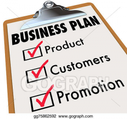 Stock Illustration - Business plan checklist clipboard product ...