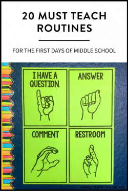 20 Must Teach Middle School Routines - Maneuvering the Middle