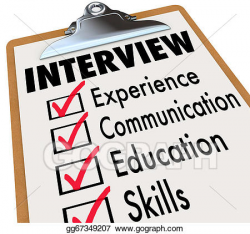 Stock Illustration - Interview checklist job candidate requirements ...