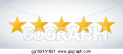 EPS Vector - Five stars customer product rating review flat icon for ...