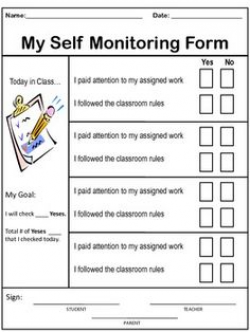 My weekly behavior checklist for students' social and academic ...