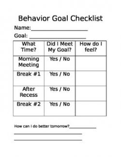 Self Monitoring Checklist For Behavior Teaching Resources | Teachers ...